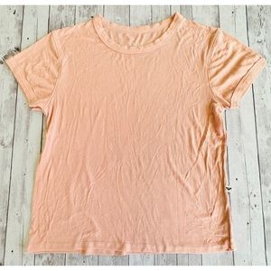 Roxy Peach Rib Knit Top